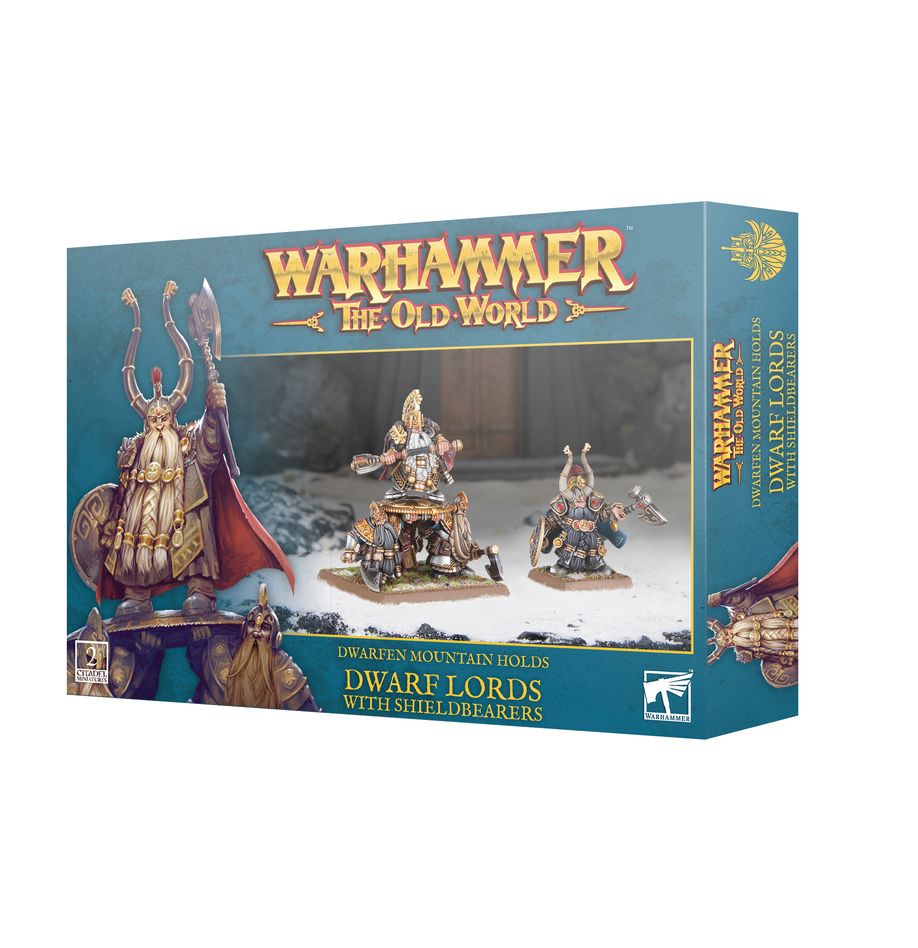Warhammer: The Old World - Dwarfen Mountain Holds - Dwarf Lords with Shieldbearers (ONLINE ORDER ONLY)
