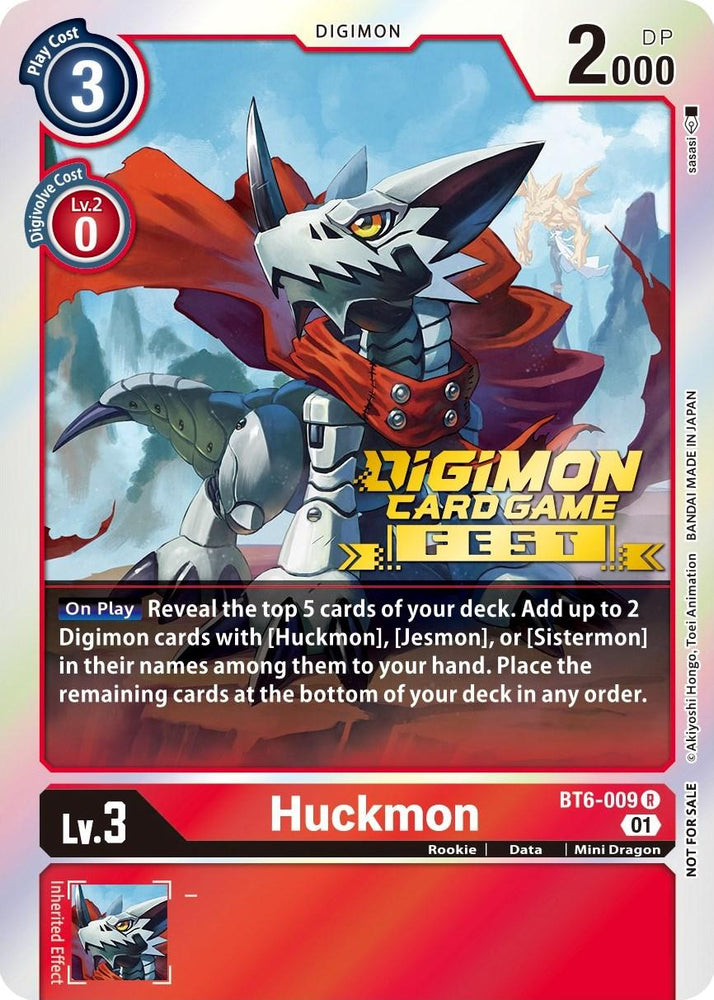 Huckmon [BT6-009] (Digimon Card Game Fest 2022) [Double Diamond Promos] (ONLINE ORDER ONLY)