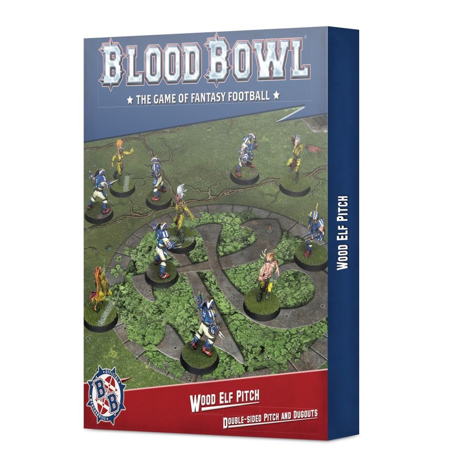 Blood Bowl: Wood Elf Double-sided Pitch and Dugouts Set (ONLINE ORDER ONLY)