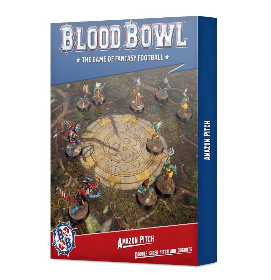 Blood Bowl: Amazon Pitch – Double-sided Pitch and Dugouts Set (ONLINE ORDER ONLY)