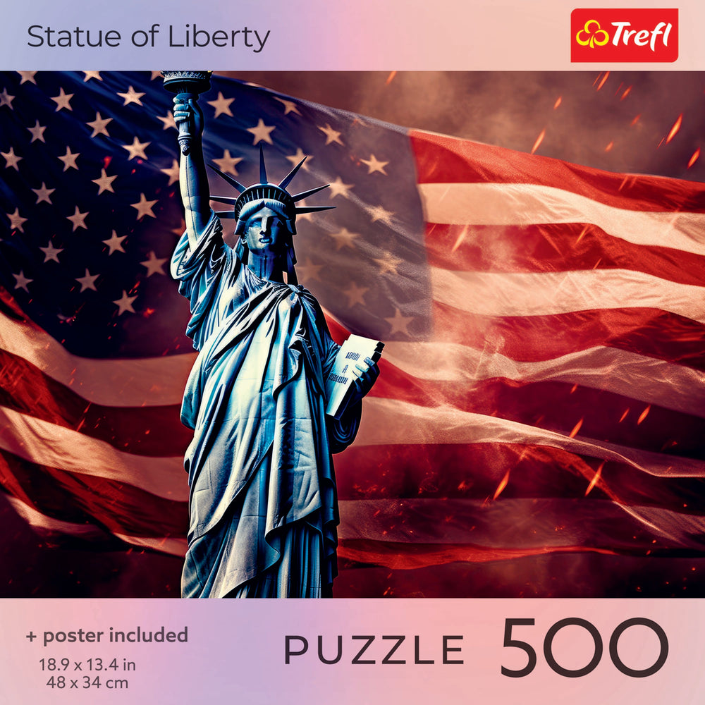Trefl Red Statue of Liberty 500 Piece Puzzle (ONLINE ORDER ONLY)