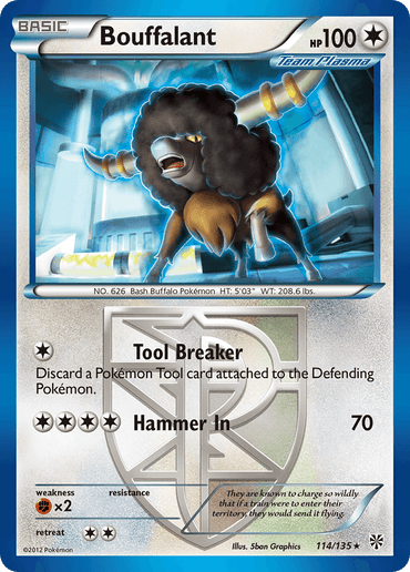 Bouffalant (114/135) [Black & White: Plasma Storm] (Online Only)
