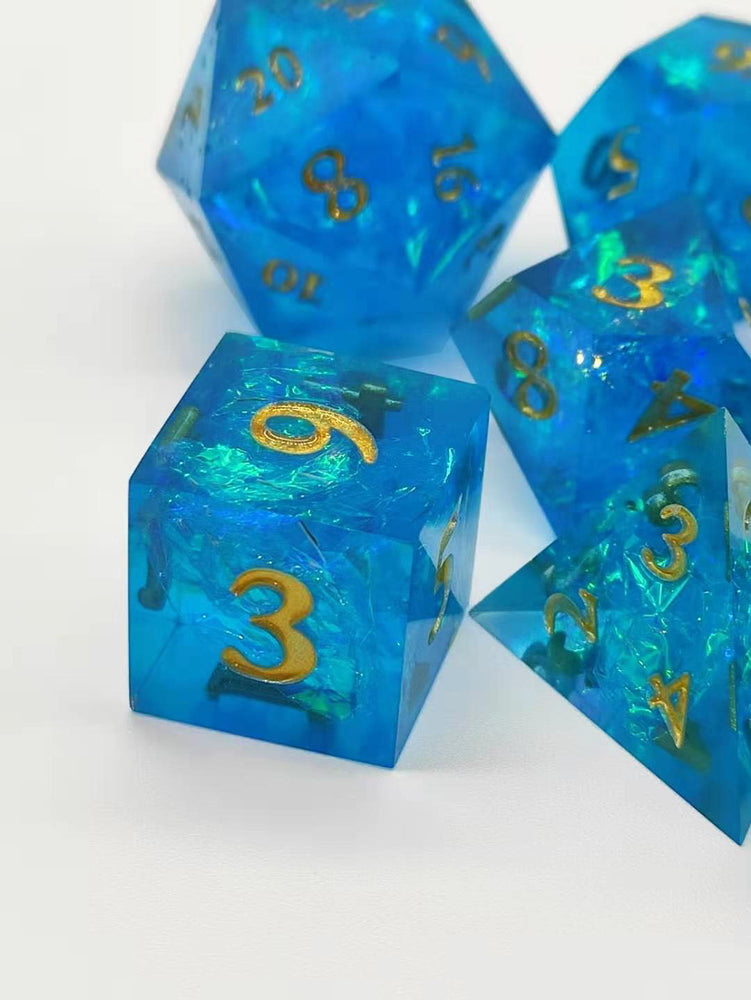 Permafrost Forged in Frost Dice Set (Resin Dice) Sharp Edge Dice (Online Only)