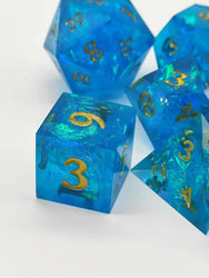 Permafrost Forged in Frost Dice Set (Resin Dice) Sharp Edge Dice (Online Only)