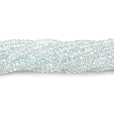 3.5-4mm Sky Blue Topaz Faceted Rondelle Beads 14.5 inch 172 beads (ONLINE ORDER ONLY)