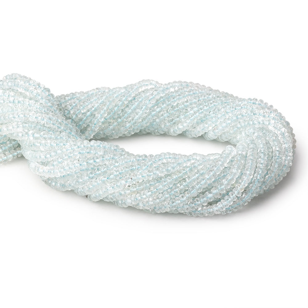 3.5-4mm Sky Blue Topaz Faceted Rondelle Beads 14.5 inch 172 beads (ONLINE ORDER ONLY)