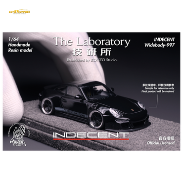 (Pre-Order) The Laboratory x ZONZO Porsche 997 Indecent - Gloss Black 1:64 (ONLINE ORDER ONLY)