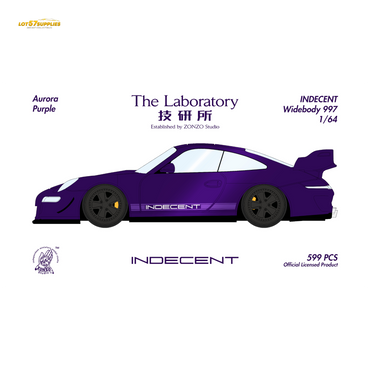 (Pre-Order) The Laboratory x ZONZO Porsche 997 Indecent - Aurora Purple 1:64 (ONLINE ORDER ONLY)
