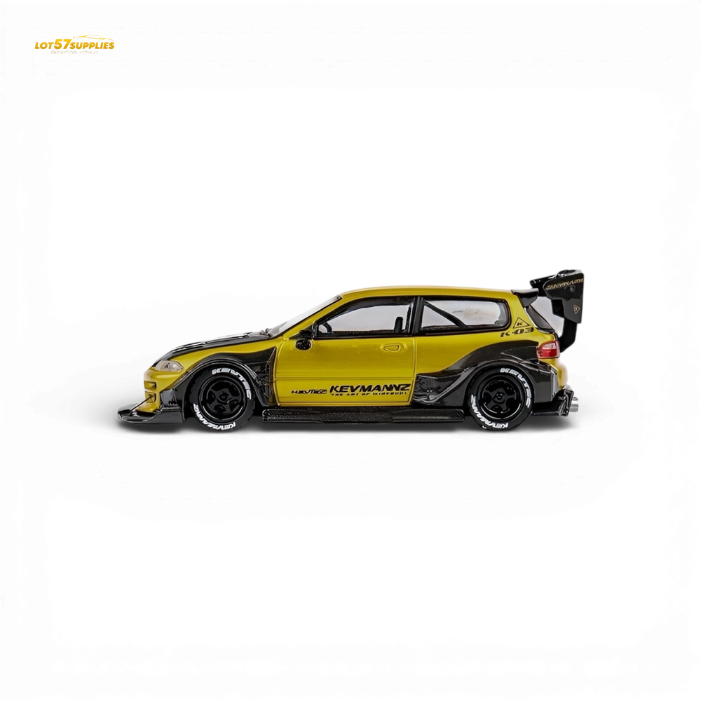 (Pre-Order) DCM Kevmannz Civic EG Ver.1 - Gold Carbon Fiber Short Tail 1:64 (ONLINE ORDER ONLY)