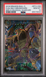 2018 DRAGON BALL SUPER COLOSSAL WARFARE CLSL.MLC.HIRUDEGARN #BT4-036 - PSA 10 (Online Order Only)