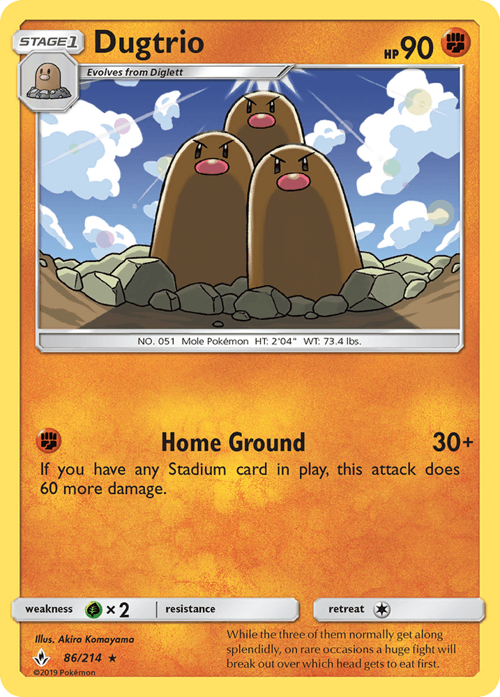 Dugtrio (86/214) [Sun & Moon: Unbroken Bonds] (Online Only)
