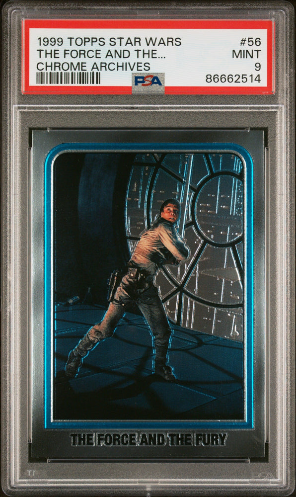 1999 TOPPS CHROME STAR WARS CHROME ARCHIVES THE FORCE AND THE... CHROME ARCHIVES #56 - PSA 9 (Online Order Only)