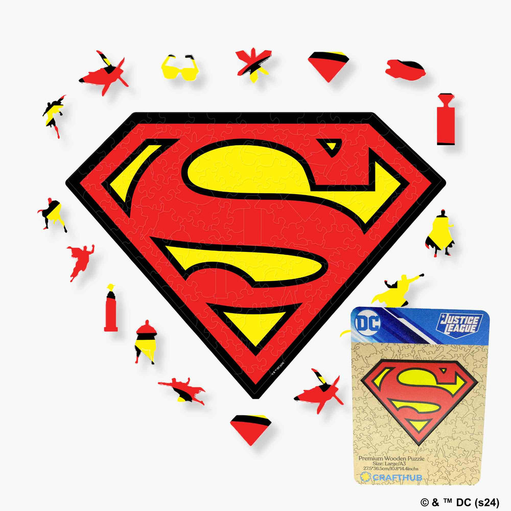 Superman Logo Wooden Jigsaw Puzzle (Online Order Only)