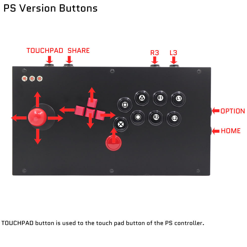 FightBox M7 Keyboard Button Leverless Arcade Game Controller for PC/PS/XBOX/SWITCH (Online Only)