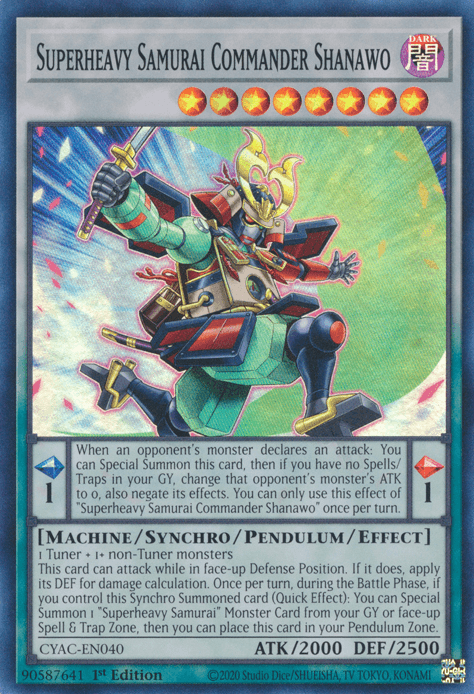 Superheavy Samurai Commander Shanawo [CYAC-EN040] Super Rare (ONLINE ORDER ONLY)