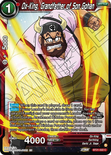 Ox-King, Grandfather of Son Gohan (BT21-022) [Wild Resurgence] (ONLINE ORDER ONLY)
