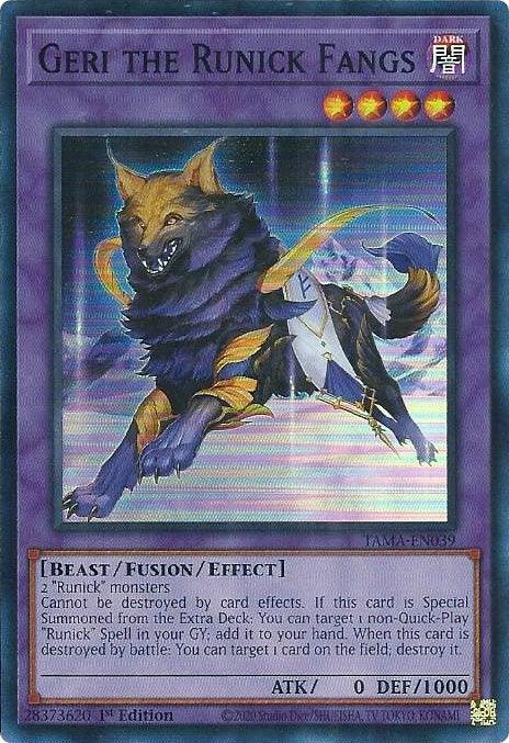 Geri the Runick Fangs [TAMA-EN039] Super Rare (ONLINE ORDER ONLY)