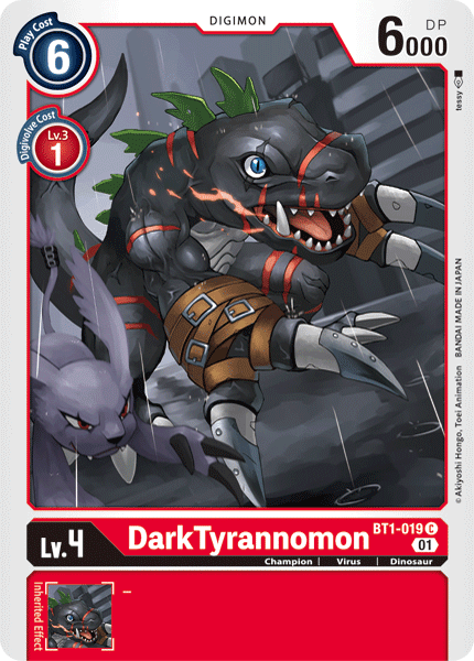 DarkTyrannomon [BT1-019] (Alternative Art) [Starter Deck: Gallantmon] (ONLINE ORDER ONLY)