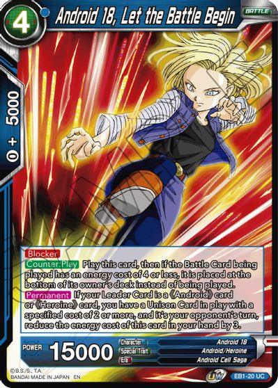 Android 18, Let the Battle Begin (EB1-20) [Battle Evolution Booster] (ONLINE ORDER ONLY)