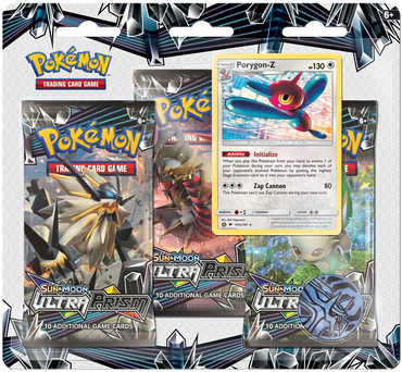 Sun & Moon: Ultra Prism - 3-Pack Blister (Porygon-Z) (ONLINE ORDER ONLY)