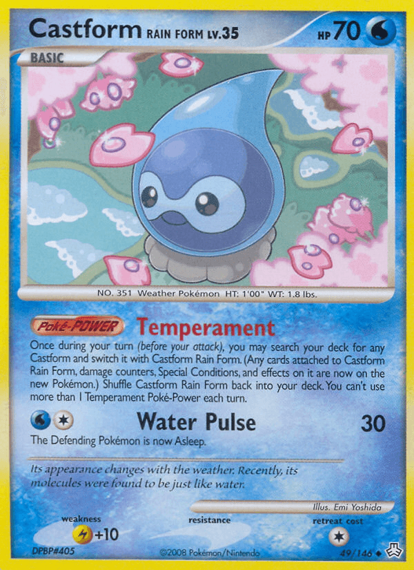 Castform Rain Form (49/146) [Diamond & Pearl: Legends Awakened] (Online Only)