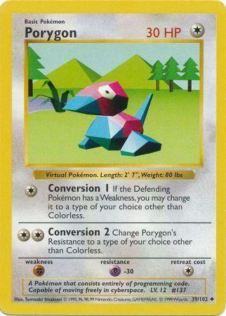 Porygon (39/102) [Base Set Shadowless Unlimited] (Online Only)