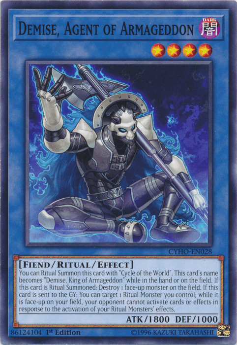 Demise, Agent of Armageddon [CYHO-EN028] Common (ONLINE ORDER ONLY)