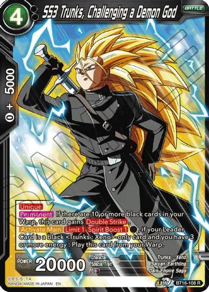 SS3 Trunks, Challenging a Demon God (BT16-108) [Realm of the Gods] (ONLINE ORDER ONLY)