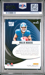 Graded 2024 Panini Donruss Malik Nabers #VORMNA Vortex Rookie RC Football Card PSA 10 Gem Mint (ONLINE ORDER ONLY)