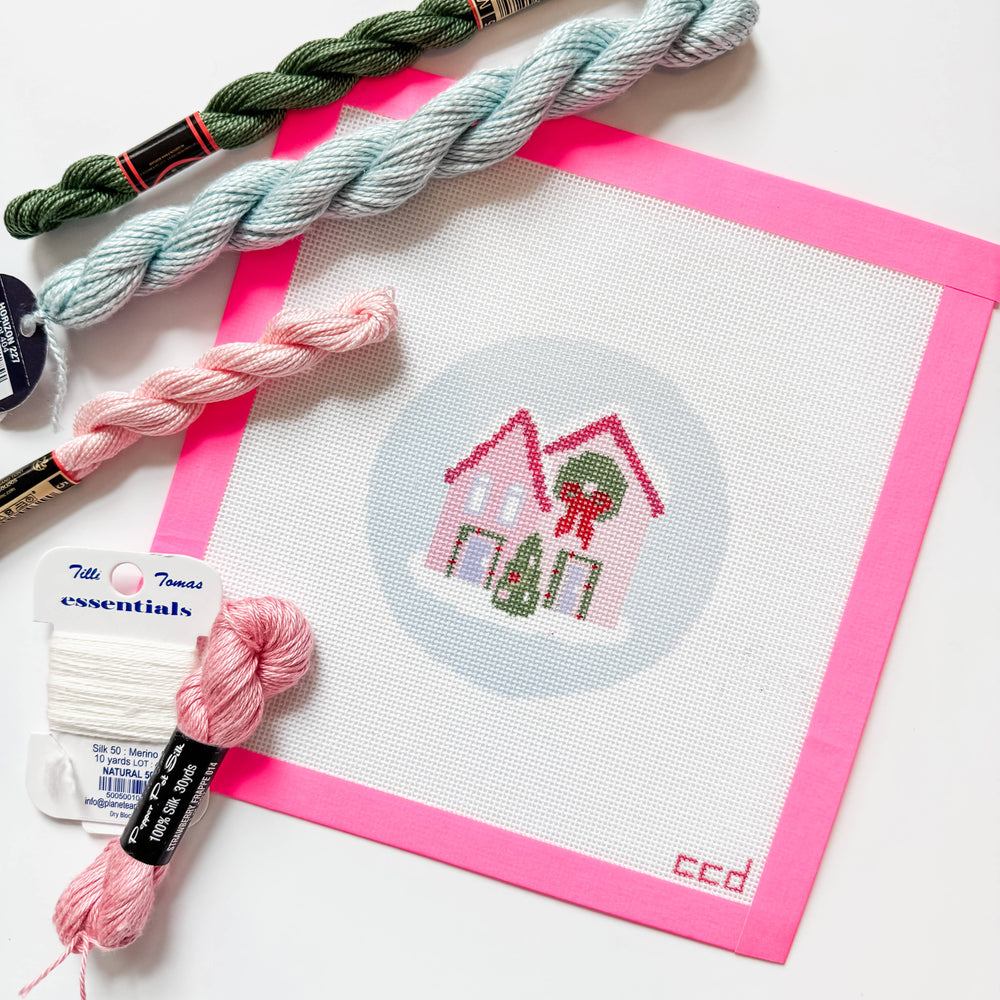 Cotswold Co Designs - Christmas Houses Ornament Needlepoint Canvas 18 Mesh 4” (ONLINE ORDER ONLY)