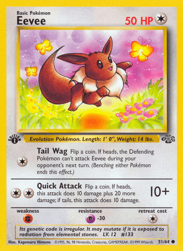 Eevee (51/64) [Jungle 1st Edition] (Online Only)