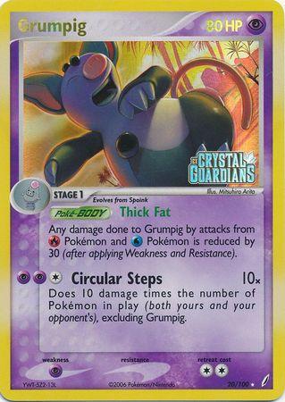 Grumpig (20/100) (Stamped) [EX: Crystal Guardians] (Online Only)