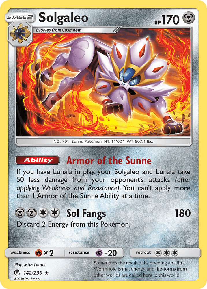 Solgaleo (142/236) [Sun & Moon: Cosmic Eclipse] (Online Only)