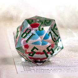 Masked Santa Holiday d20 Dice 33mm Christmas Dice (2021) (Online Only)