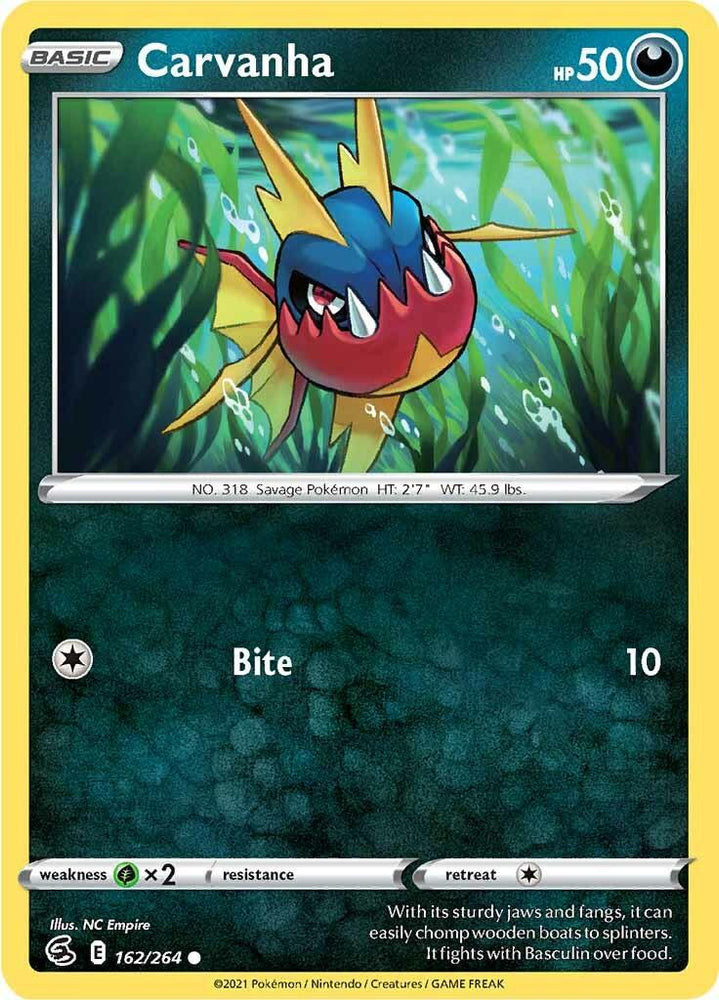 Carvanha (162/264) [Sword & Shield: Fusion Strike] (Online Only)