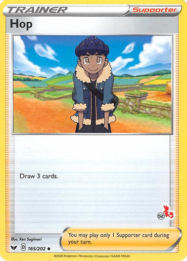 Hop (165/202) (Cinderace Stamp #52) [Battle Academy 2022] (Online Only)