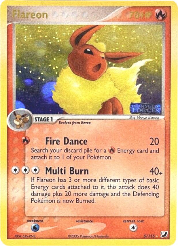 Flareon (5/115) (Stamped) [EX: Unseen Forces] (Online Only)