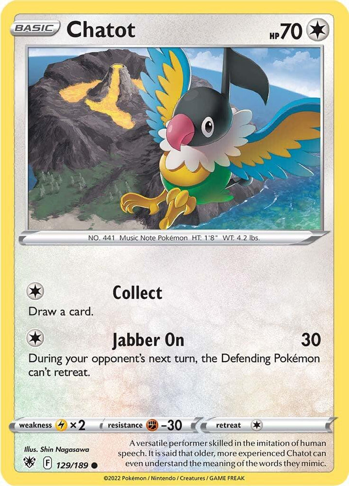 Chatot (129/189) [Sword & Shield: Astral Radiance] (Online Only)