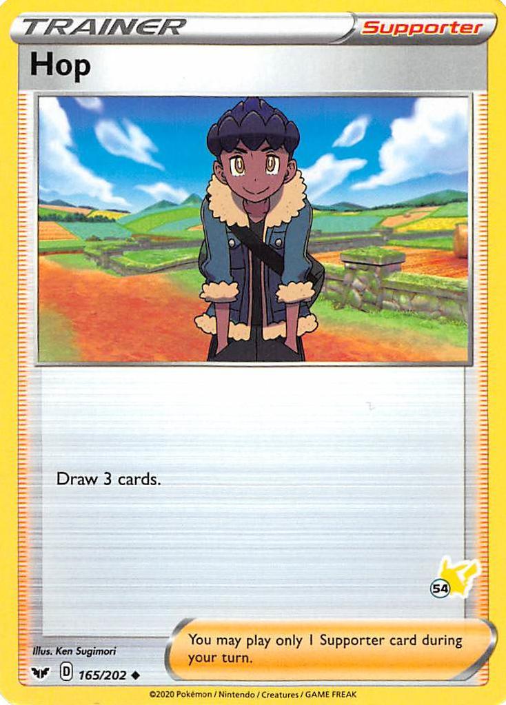 Hop (165/202) (Pikachu Stamp #54) [Battle Academy 2022] (Online Only)