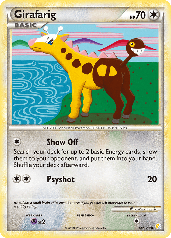 Girafarig (64/123) [HeartGold & SoulSilver: Base Set] (Online Only)