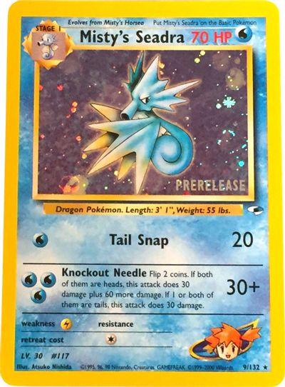 Misty's Seadra (9/132) (Prerelease Promo) [Gym Heroes Unlimited] (Online Only)