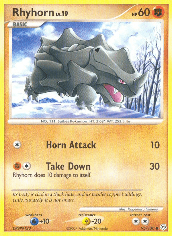 Rhyhorn (95/130) [Diamond & Pearl: Base Set] (Online Only)