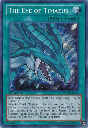 The Eye of Timaeus [DRLG-EN005] Secret Rare (ONLINE ORDER ONLY)