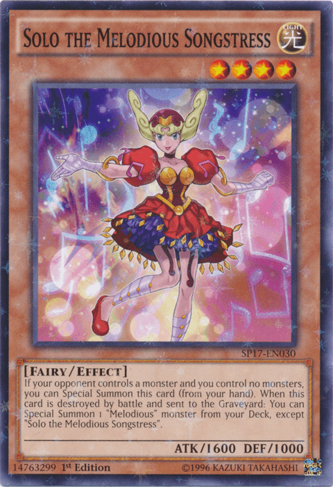 Solo the Melodious Songstress [SP17-EN030] Starfoil Rare (ONLINE ORDER ONLY)