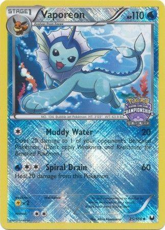 Vaporeon (25/108) (State Province Championship 2013 Promo) [Black & White: Dark Explorers] (Online Only)