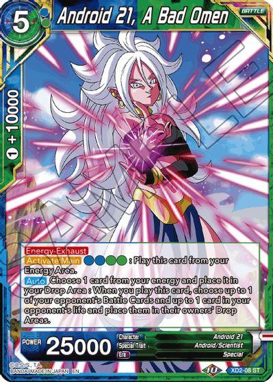 Android 21, A Bad Omen (Reprint) (XD2-08) [Battle Evolution Booster] (ONLINE ORDER ONLY)