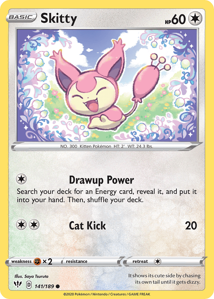 Skitty (141/189) [Sword & Shield: Darkness Ablaze] (Online Only)