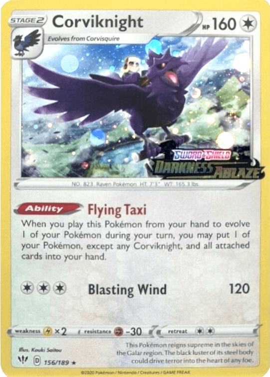 Corviknight (156/189) (Cosmos Holo) [Sword & Shield: Darkness Ablaze] (Online Only)