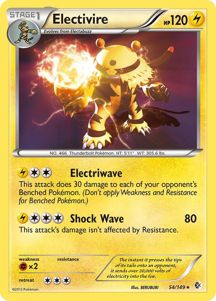 Electivire (54/149) (Theme Deck Exclusive) [Black & White: Boundaries Crossed] (Online Only)
