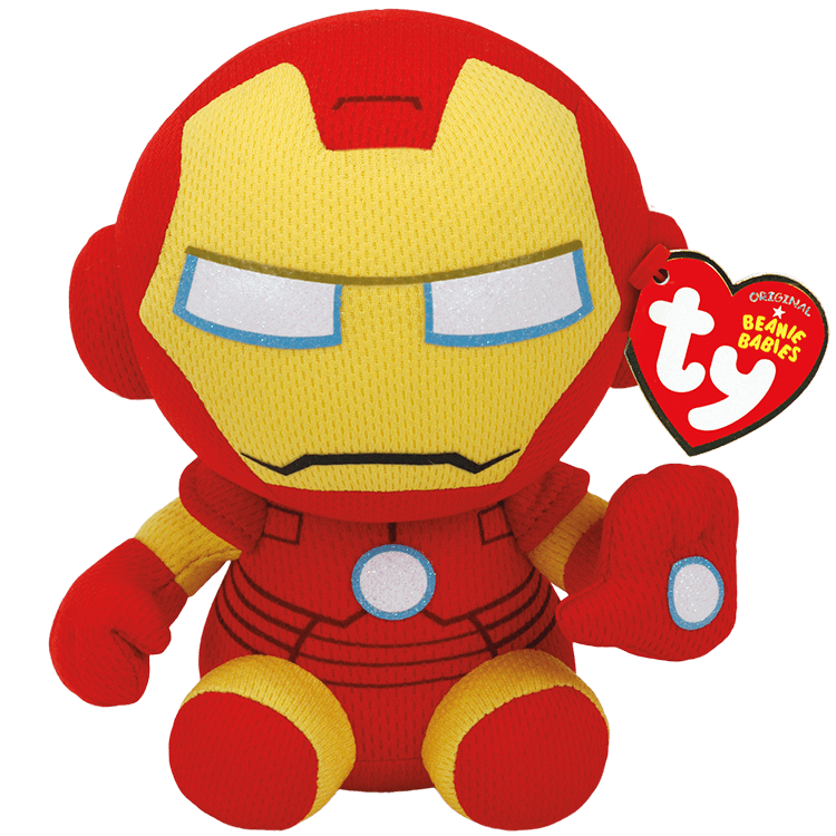 Ty Marvel Beanie Babies: Iron Man (Small) (ONLINE ORDER ONLY)